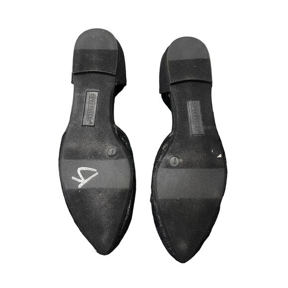 Seychelles Mojito Black Lace Pointed Toe Flats Women's Size 7 - Picture 4 of 6